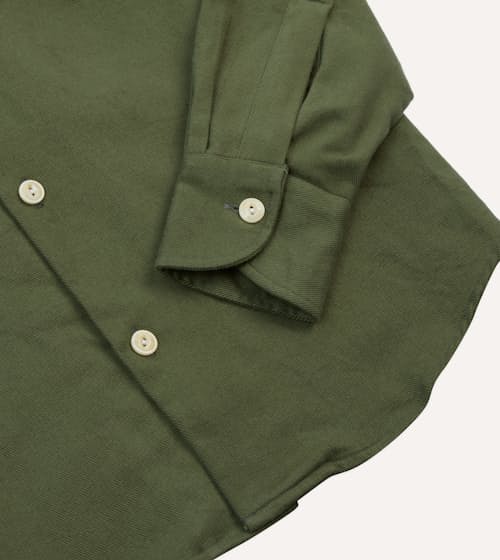 laydown detail image of Brushed Twill Camp Collar Shirt