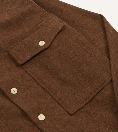 laydown detail image of Relaxed Block Wool Shirt
