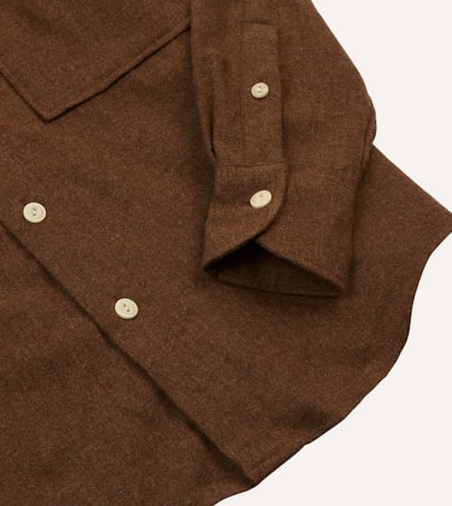 laydown detail image of Relaxed Block Wool Shirt