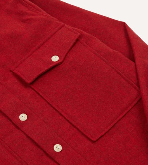 laydown detail image of Relaxed Block Wool Shirt