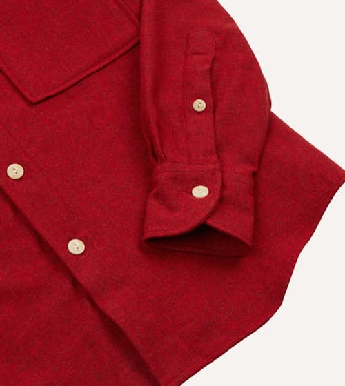 laydown detail image of Relaxed Block Wool Shirt