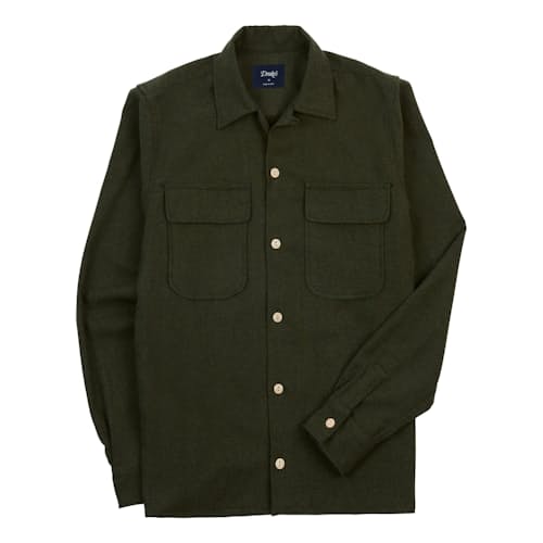 laydown image of Wool Camp Collar Work Shirt
