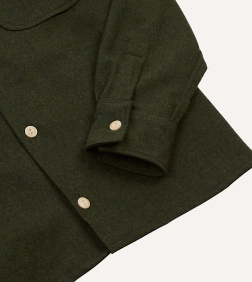 laydown detail image of Wool Camp Collar Work Shirt