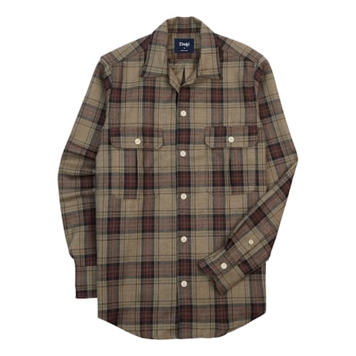 laydown image of Wool Camp Collar Work Shirt