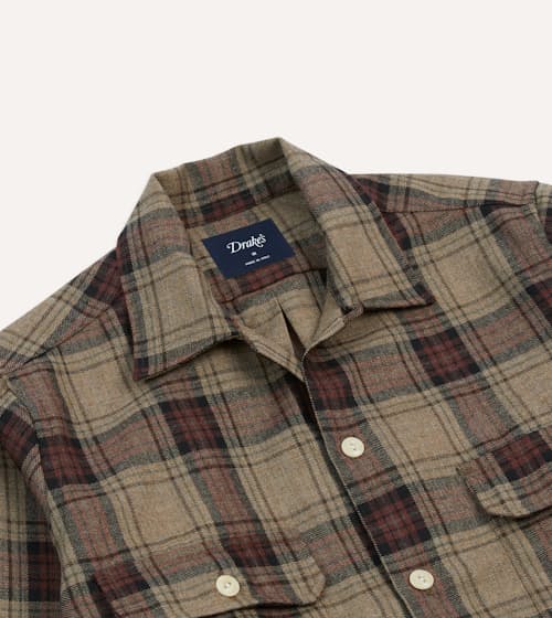 laydown detail image of Wool Camp Collar Work Shirt