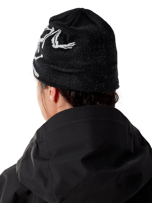 on model image of Bird Head Toque Beanie