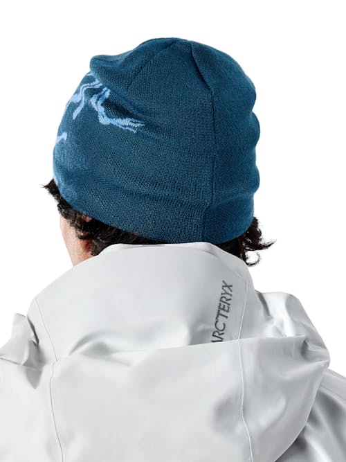 on model image of Bird Head Toque Beanie
