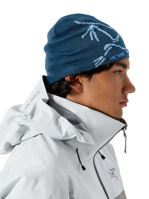 on model image of Bird Head Toque Beanie