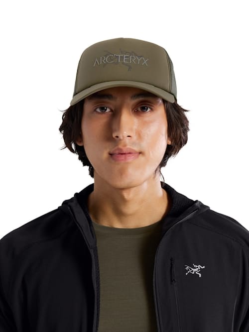 on model image of Bird Word Trucker Hat