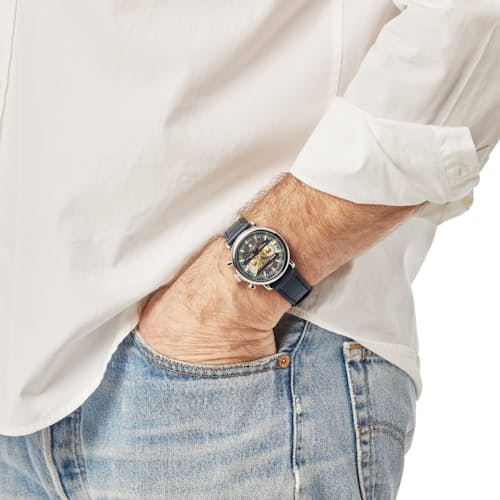 on model image of Le Gift Set: Runwell 2 Eye Chrono 41mm, J Dilla