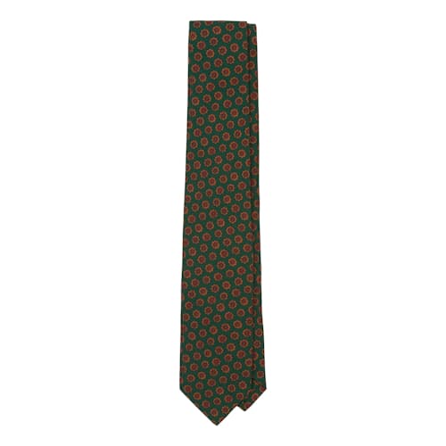 laydown image of Mini Florals Wool-Silk Tie