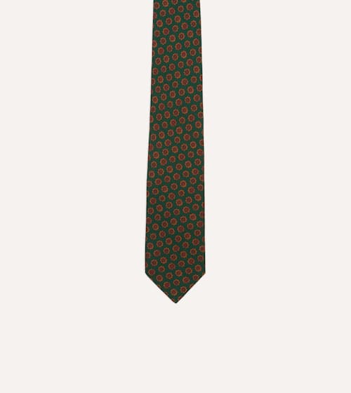 laydown detail image of Mini Florals Wool-Silk Tie