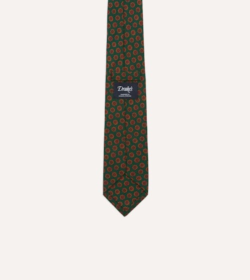 laydown detail image of Mini Florals Wool-Silk Tie