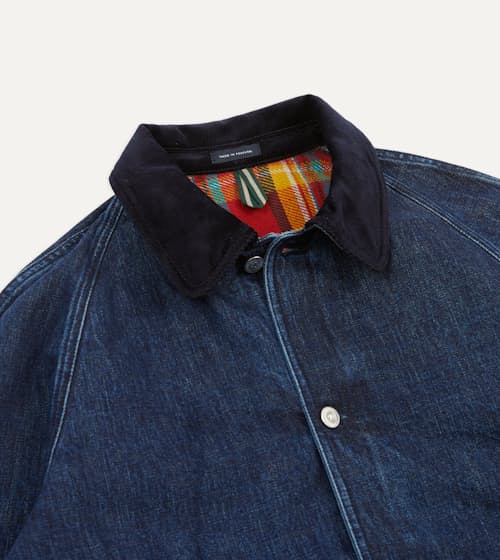 laydown detail image of Lined Raglan Denim Chore Coat