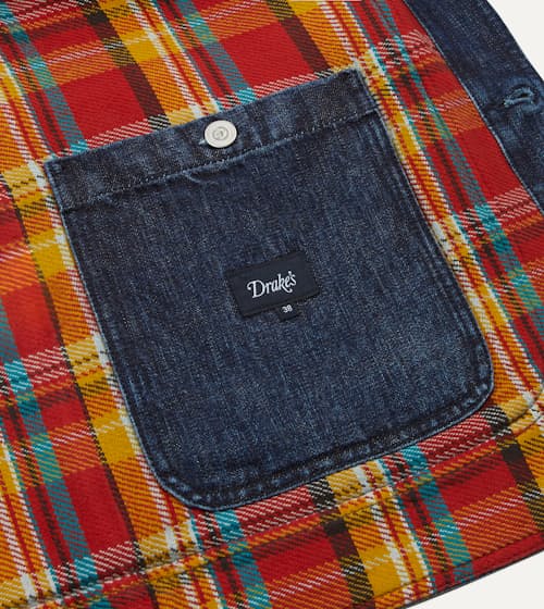 laydown detail image of Lined Raglan Denim Chore Coat