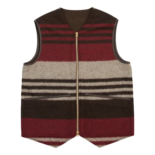 laydown image of Multi Stripe Blanket Vest