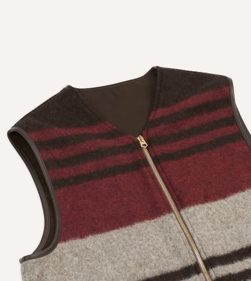 laydown detail image of Multi Stripe Blanket Vest