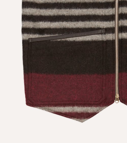 laydown detail image of Multi Stripe Blanket Vest