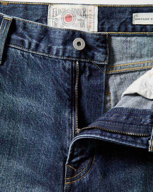 laydown detail image of Japanese Selvedge Reserve - Vintage Straight Fit