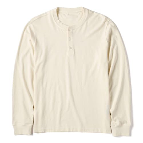 laydown image of The Vintage Slub Long Sleeve Henley
