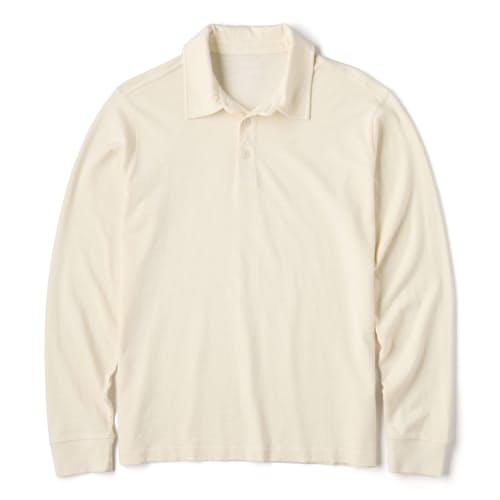 laydown image of The Vintage Slub Long Sleeve Polo