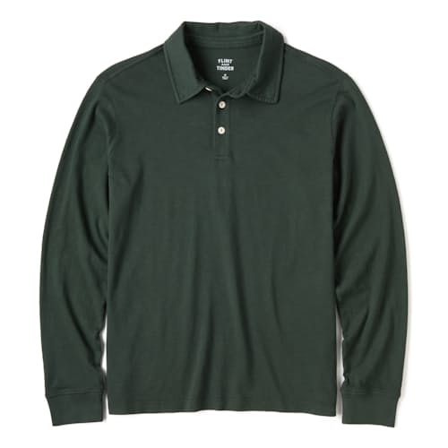 laydown image of The Vintage Slub Long Sleeve Polo