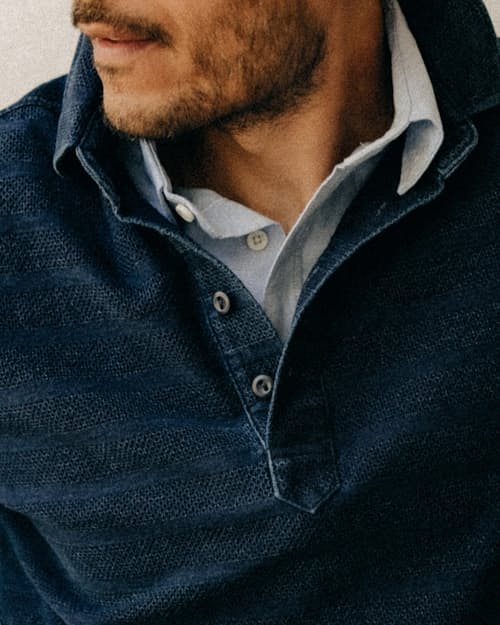 lifestyle image of The Long Sleeve Polo
