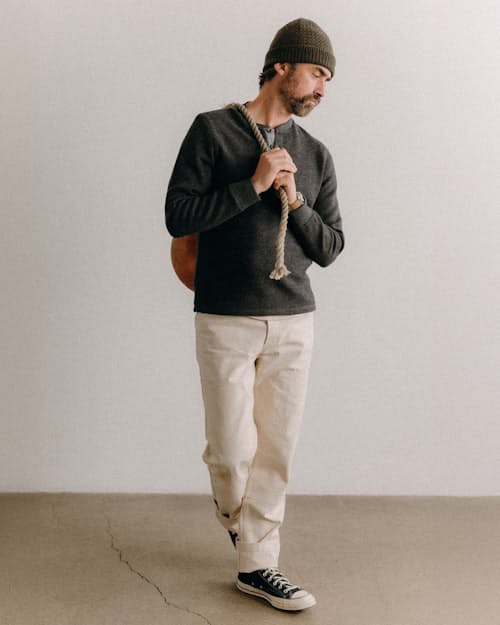 on model image of The Evans Henley