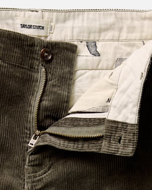 laydown detail image of The Carnegie Corduroy Pant