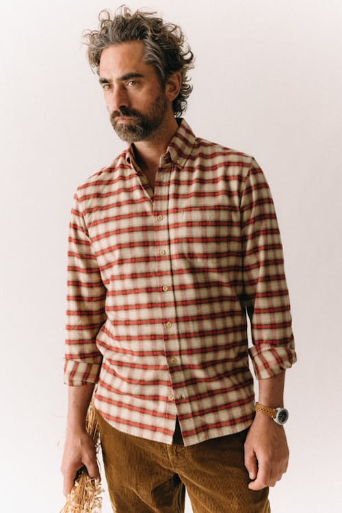 on model image of The Jack Long Sleeve Shirt