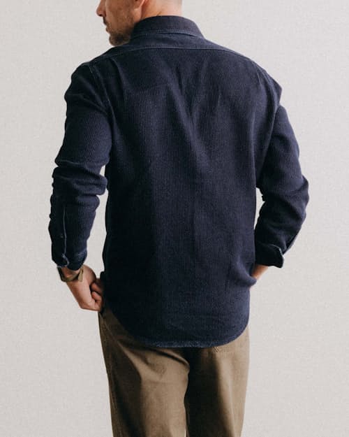 on model image of The Utility Shirt