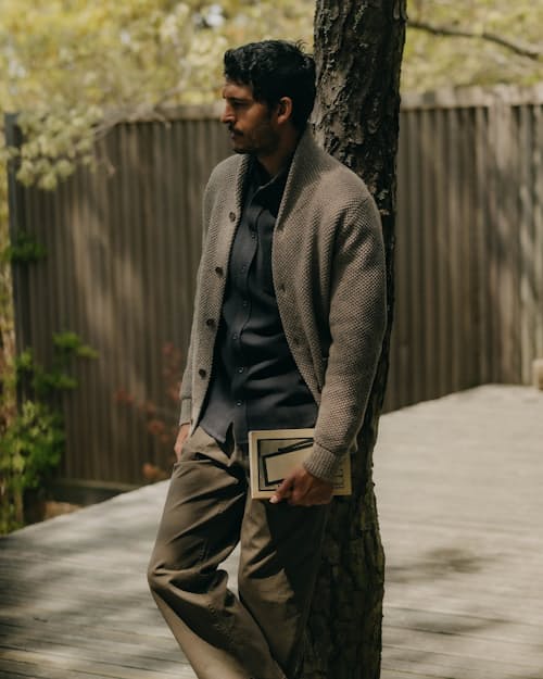lifestyle image of The Crawford Sweater