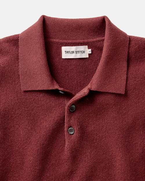 laydown detail image of The Newton Sweater Polo