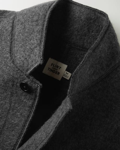 laydown detail image of Boiled Wool Chore Blazer