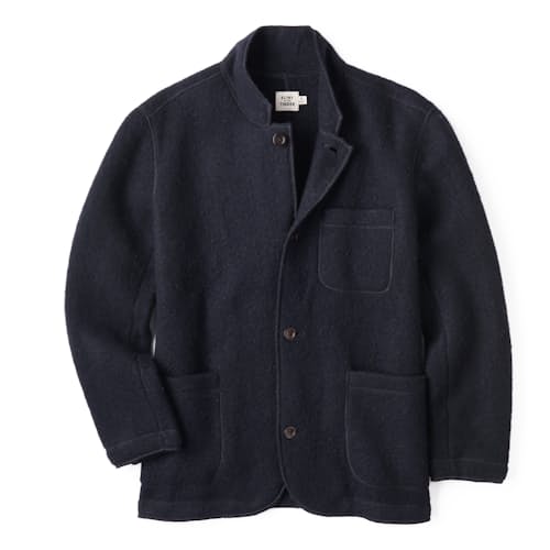 laydown image of The Boiled Wool Chore Blazer