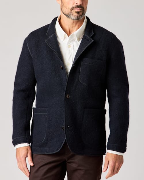 lifestyle image of Boiled Wool Chore Blazer