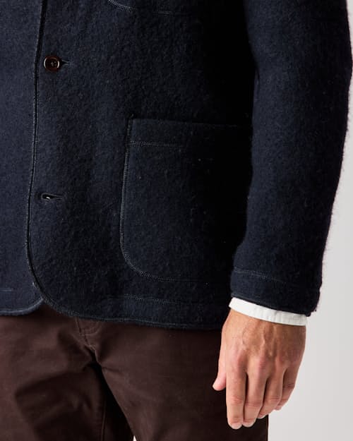 lifestyle image of Boiled Wool Chore Blazer