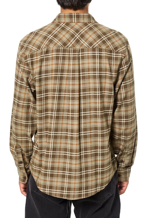 on model image of Derek Lightweight Brushed Flannel