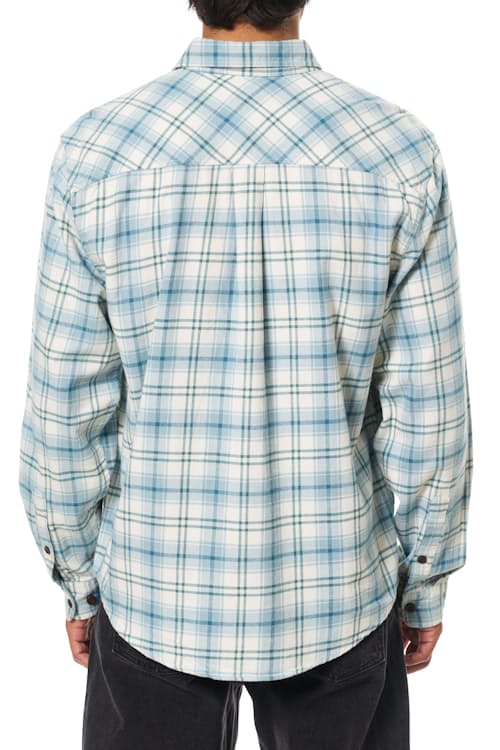 on model image of Derek Lightweight Brushed Flannel