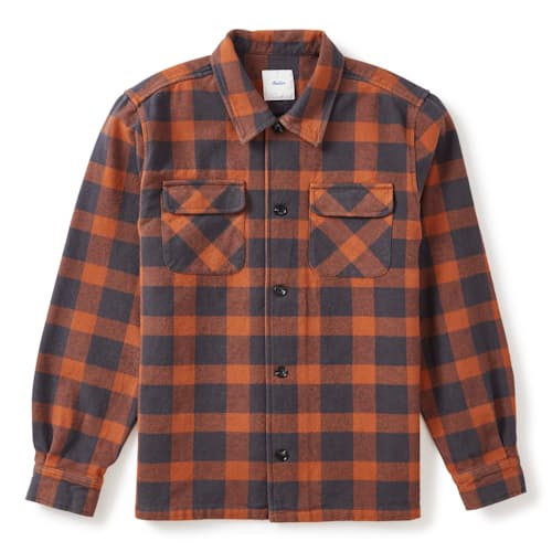 laydown image of Shiloh Heavyweight Brushed Flannel