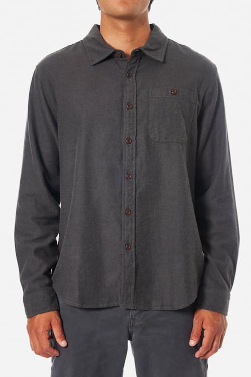 on model image of Twiller Lightweight Brushed Flannel