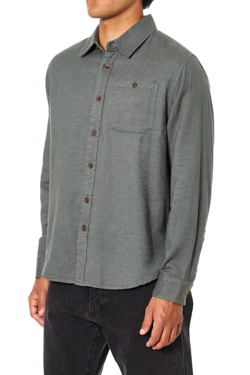 on model image of Twiller Lightweight Brushed Flannel