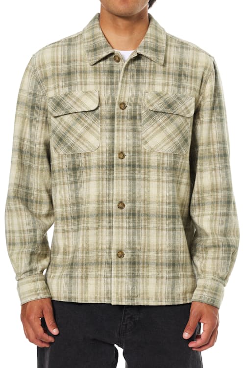 on model image of Shiloh Heavyweight Brushed Flannel