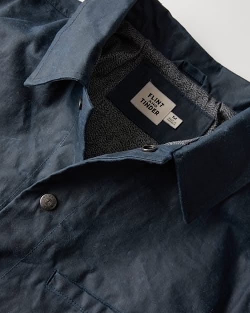 laydown detail image of The James Waxed Snap Jacket