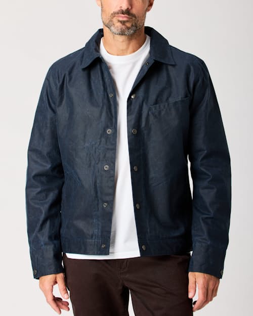 lifestyle image of James Waxed Snap Jacket