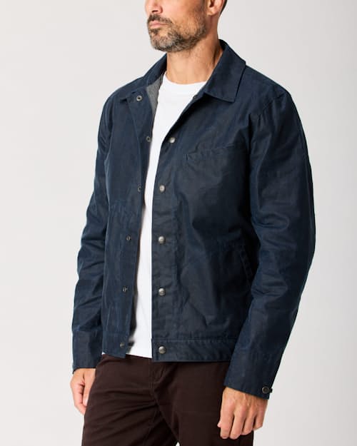 lifestyle image of James Waxed Snap Jacket