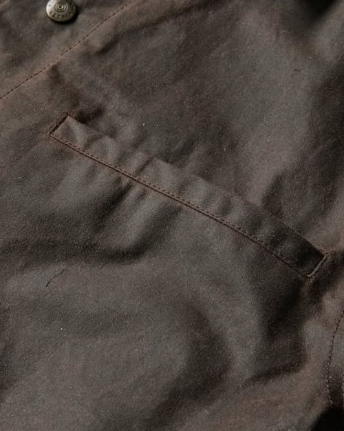 laydown detail image of The James Waxed Snap Jacket