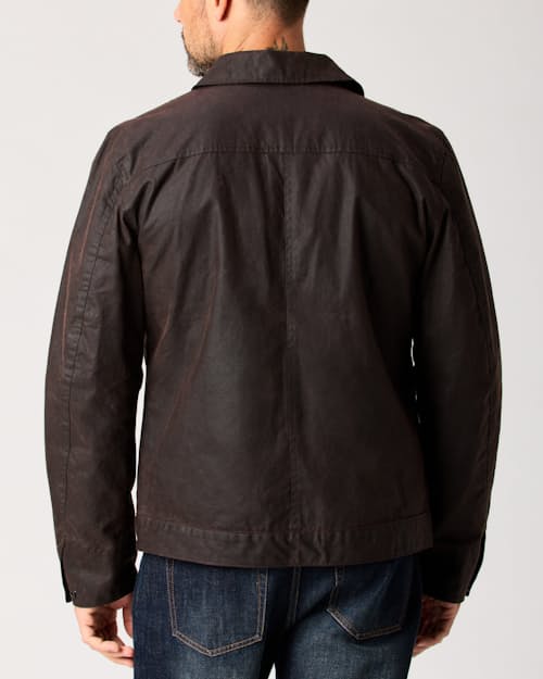 lifestyle image of James Waxed Snap Jacket