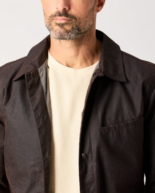 lifestyle image of James Waxed Snap Jacket