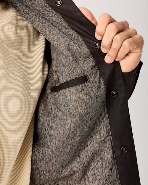 lifestyle image of James Waxed Snap Jacket